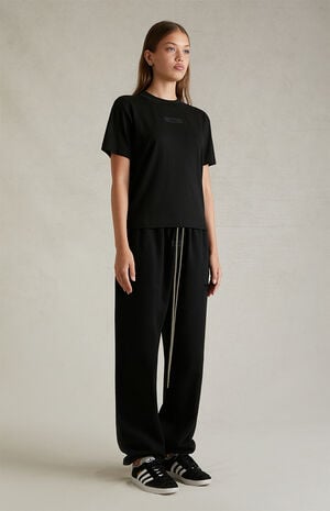 Women's Black Sweatpants image number 2