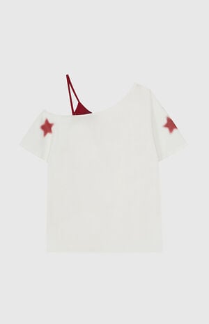 Star Graphic Off-The-Shoulder T-Shirt image number 5