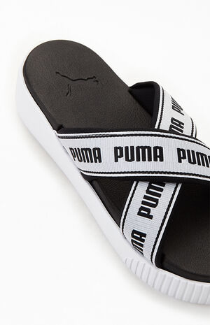 Women's Platform Tape Slide Sandals image number 6