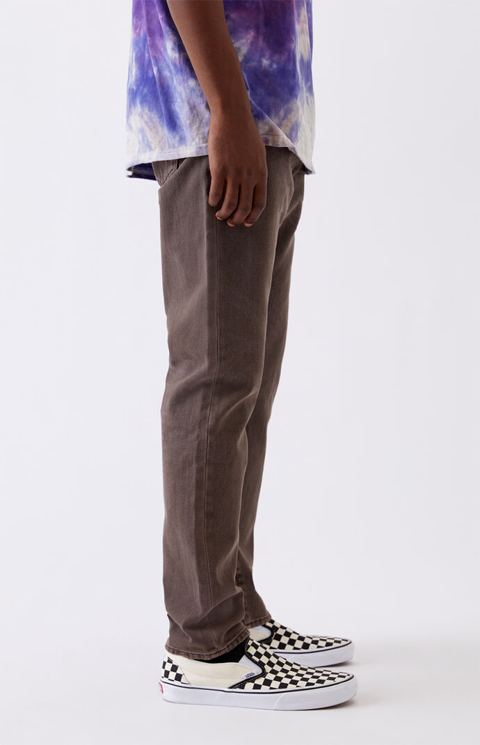 Brown Slim Taper Jeans