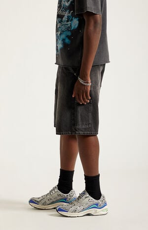 Parker Baggy Denim Carpenter Shorts Black image number 4