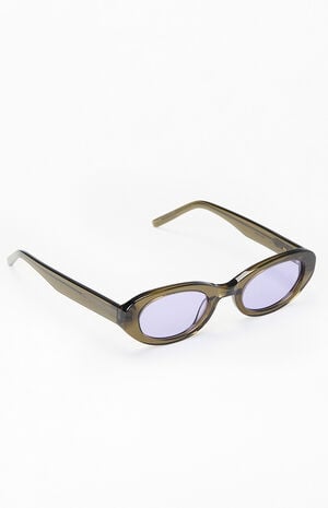 Green Eli Round Sunglasses image number 3