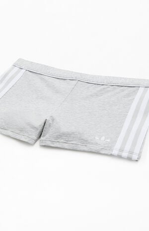Active Heather Grey 3-Stripes Biker Shorts image number 2