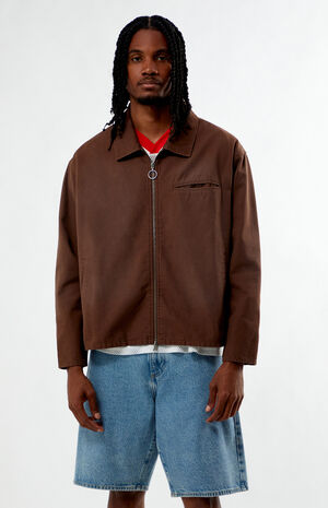 Brown Washed Canvas Gas Jacket image number 1