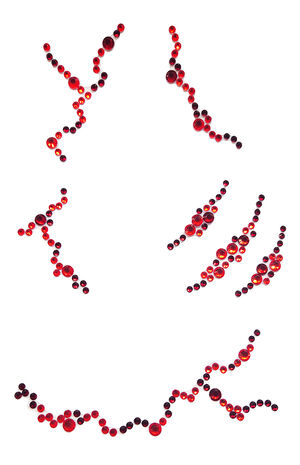 Costume Bloody Face Jewels Sticker image number 2