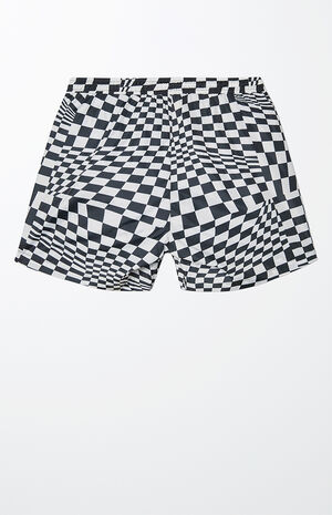 Zack Warped Checkerboard Swim Trunks image number 2