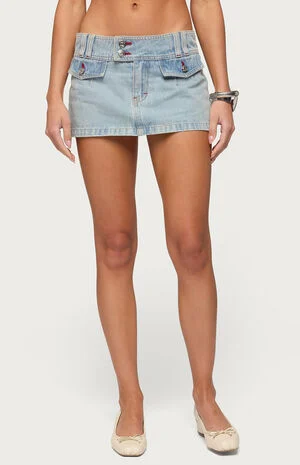 Rae Denim Mini Skort image number 1