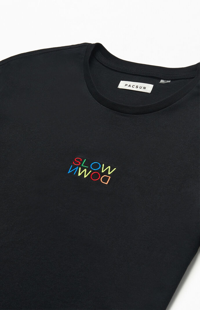 Slow Down Embroidery T-Shirt