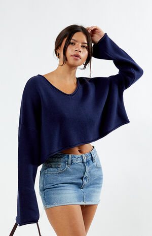 Effie Boxy Cropped Sweater image number 1