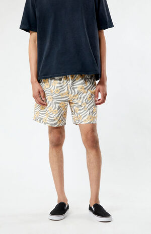 Zebra Flower 6.5" Swim Trunks image number 3