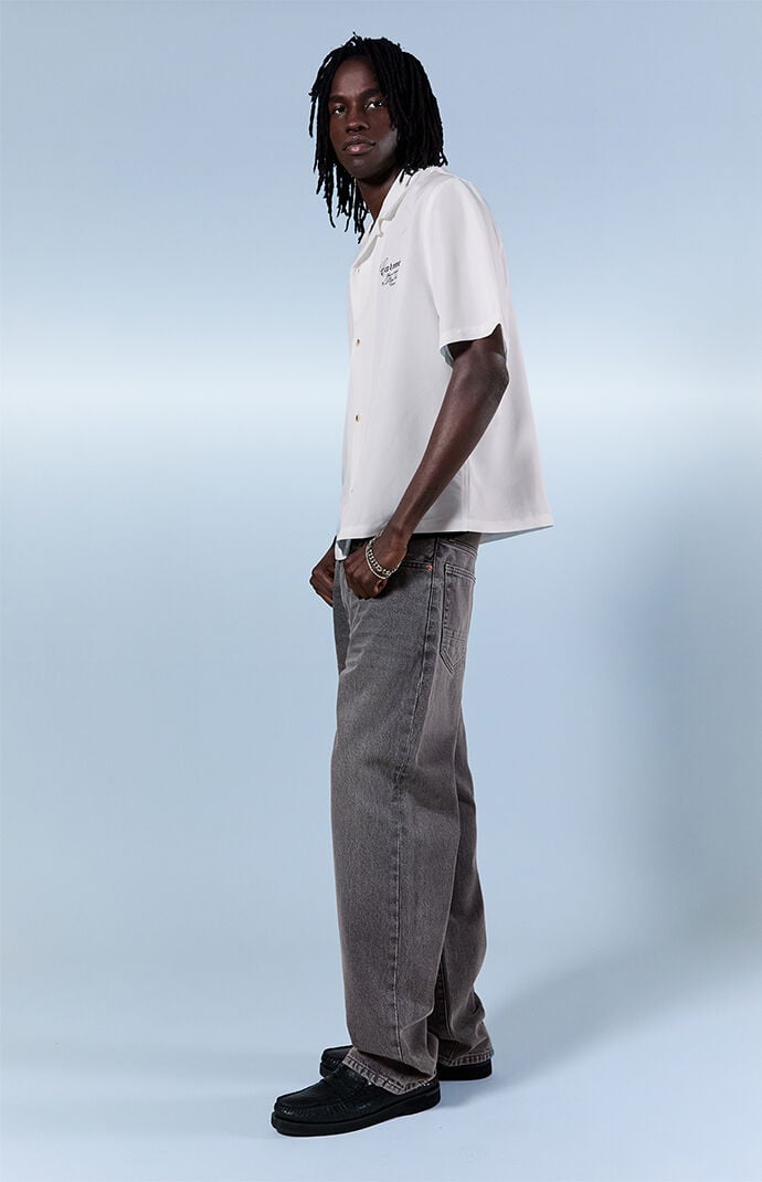 Pacsun Logan Relaxed Straight Jeans Gray