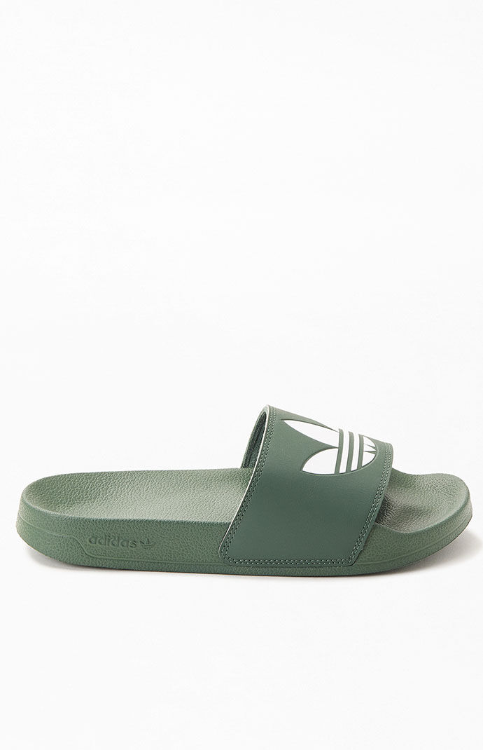 Adidas adilette sandals hotsell green