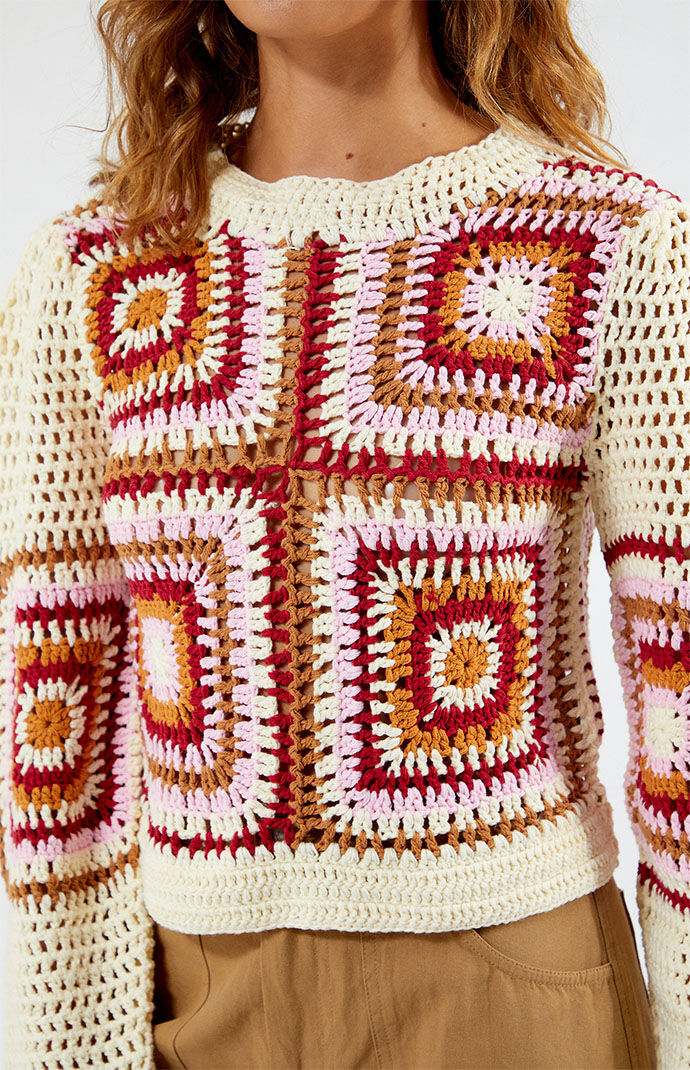 MINKPINK Norah Crochet Sweater | Pacsun
