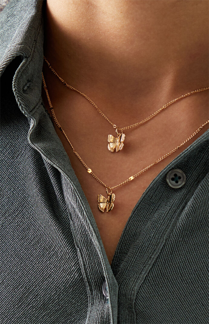 Double Butterfly Necklace