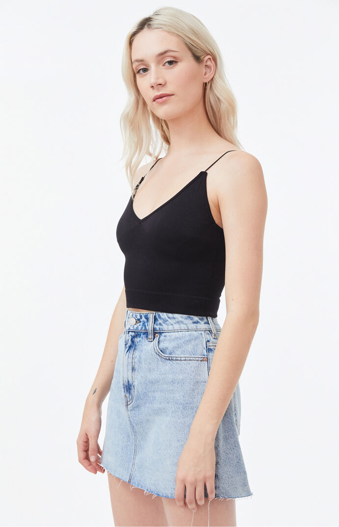 Ribbed V-Neck Brami Top