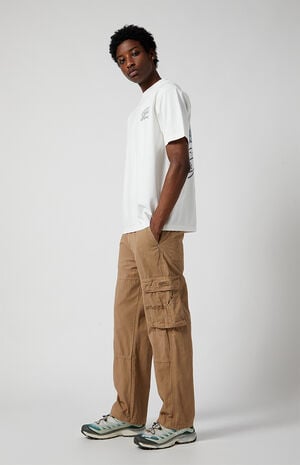 Tan Ripstop Baggy Cargo Pants image number 2