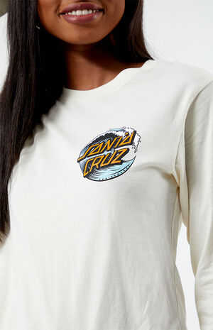 Wave Dot Long Sleeve Boyfriend T-Shirt image number 2