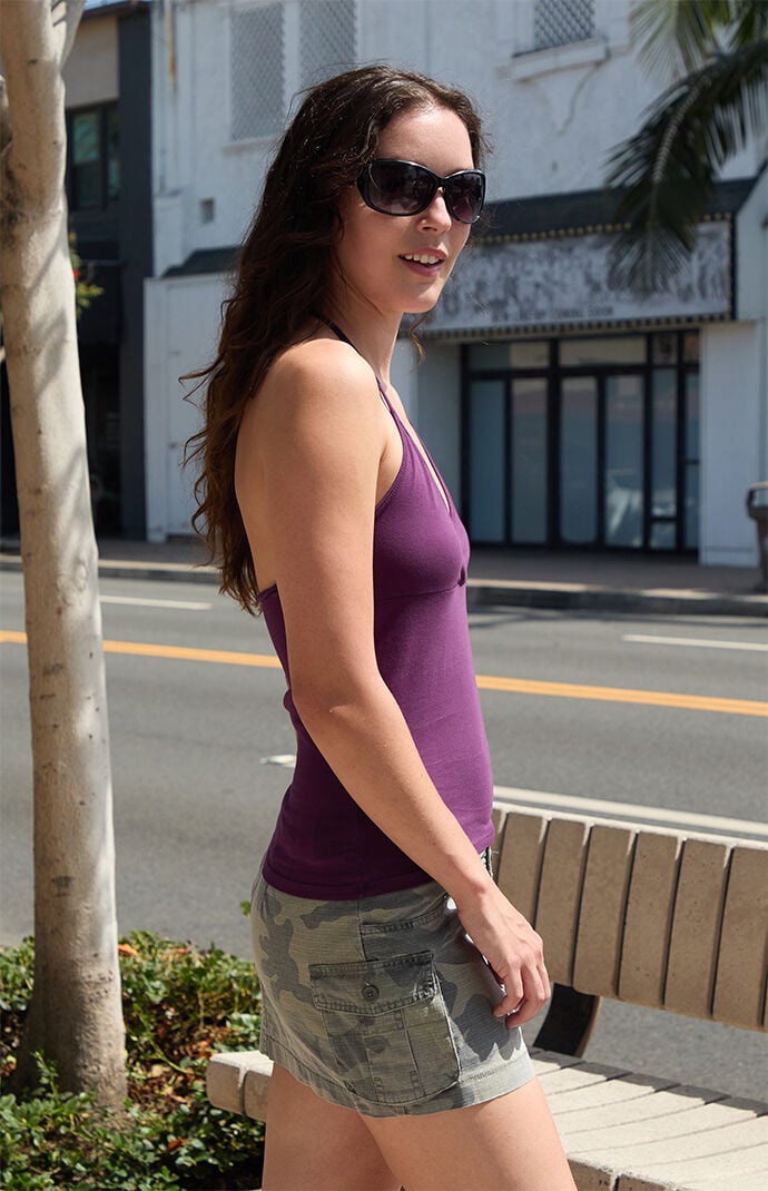 John Galt Violet Calina Halter Top