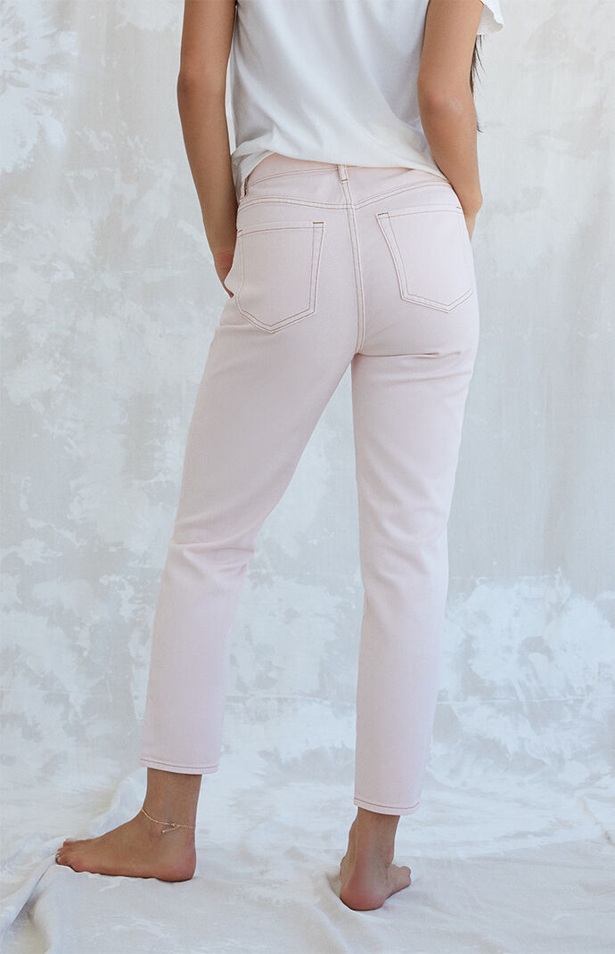 Pink Ultra High Waisted Slim Fit Jeans