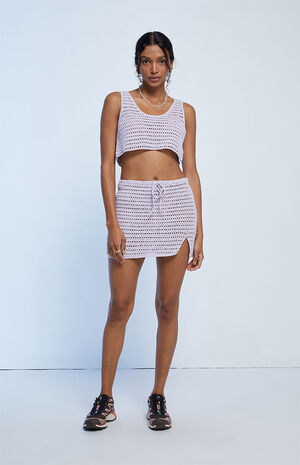 Daisy Chain Crochet Mini Skirt image number 4