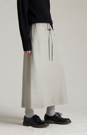 Women's Seal Reverse Fleece Long Skirt image number 4
