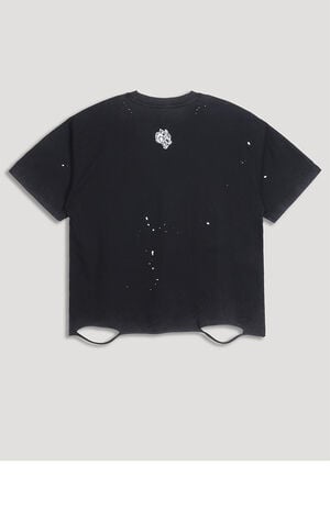 SSDDNFGU N.R.G. Grunge Raw Hem Cropped Oversized T-Shirt image number 3