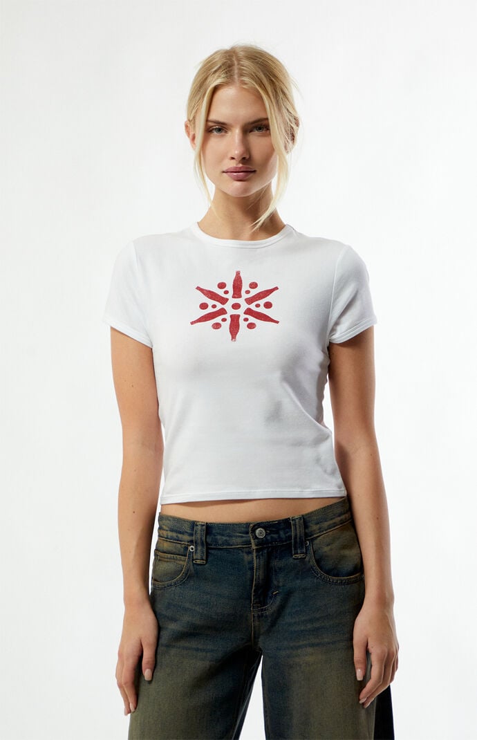 Coca Cola by Pacsun Bottle Snowflake Skimmer T-Shirt