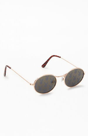By PacSun Metal Oval Sunglasses image number 1