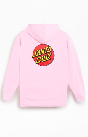 Pink Classic Dot Zip Up Hoodie image number 1