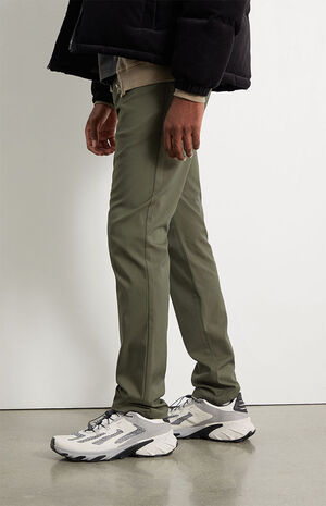 Olive Slim Chino Comfort Stretch Pants image number 3