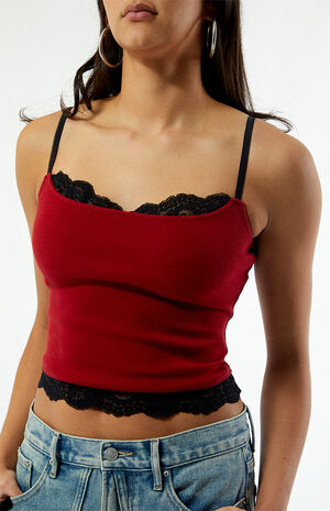Zoe Lace Trim Tank Top image number 2