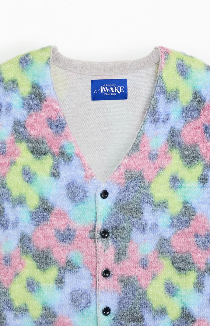 Awake NY Mohair Floral Printed Cardigan | Pacsun