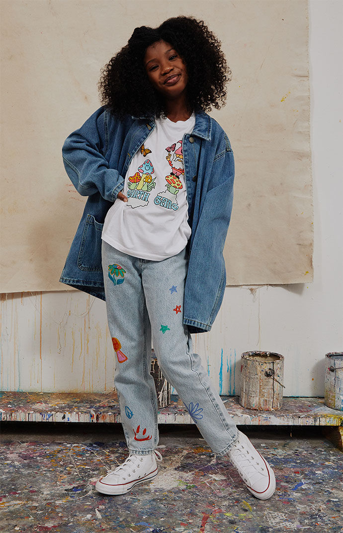 Pacsun Kids Doodle Straight Leg Jeans | Pacsun