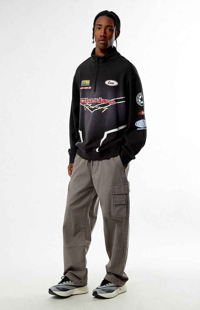 Pacsun Elusive Racing Quarter Zip Sweatshirt