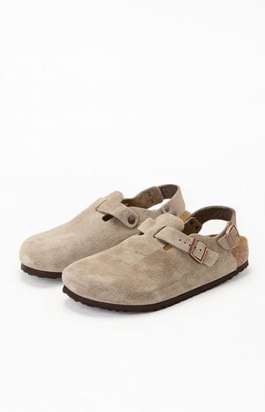 Tokio Suede Leather Clog Taupe image number 2