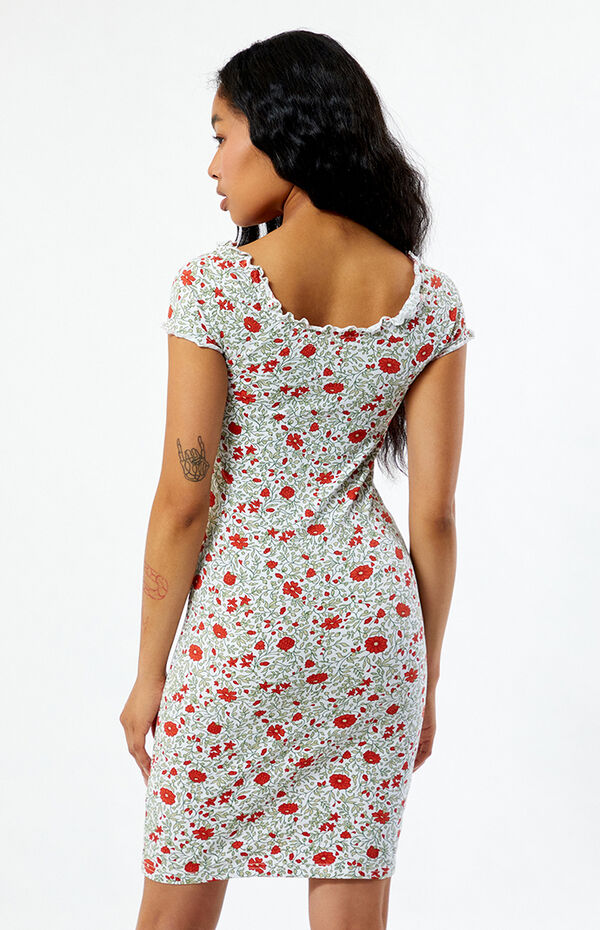 Daisy Street Ditsy Jersey Mini Dress