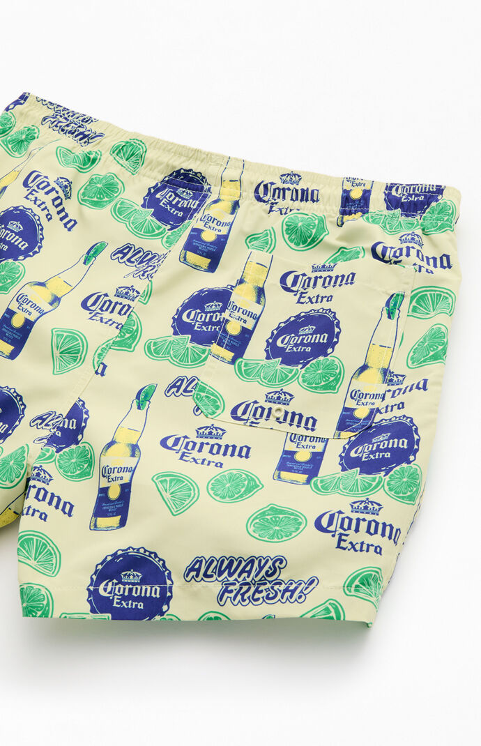 Corona And Lime Swim Trunks | Pacsun