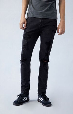 Comfort Stretch Black Skinny Jeans image number 2