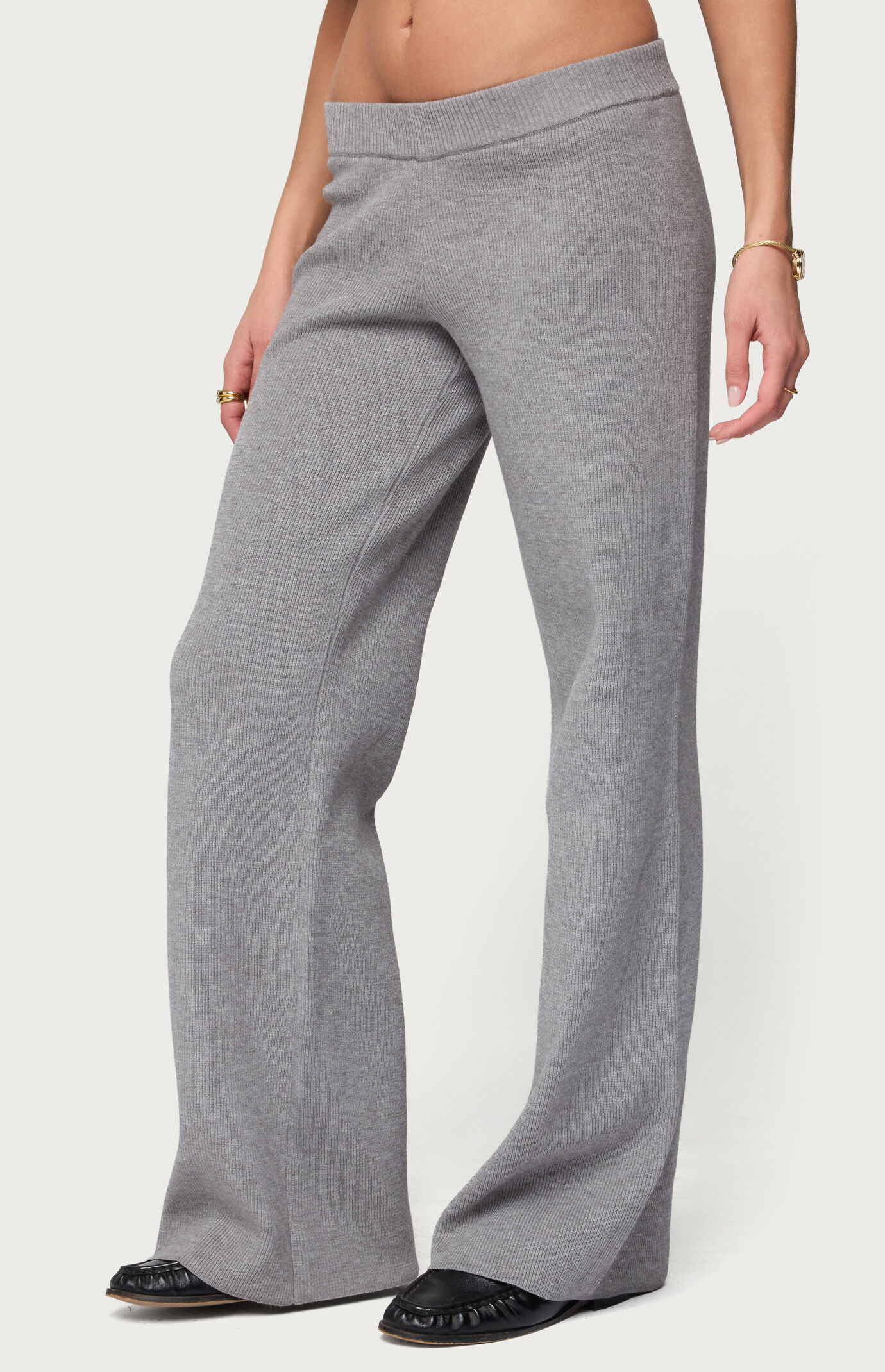 Edikted Lorie Wide Leg Knit Pants