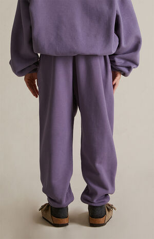 Kids Lavender Heavy Fleece Sweatpants image number 6