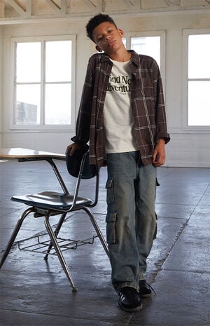 Plaid Flannel Long Sleeve Shirt image number 4