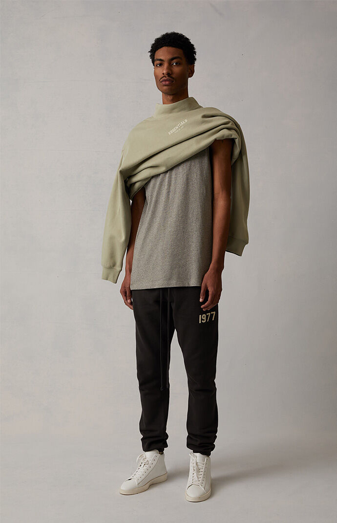 Fear of God Essentials 3 Pack Dark Oatmeal Tank Tops | PacSun