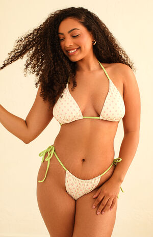 Palm Tie Back Triangle Bikini Top image number 1