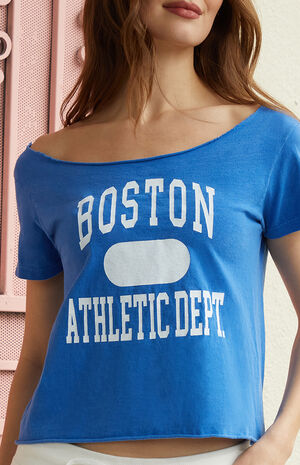 Electric Blue Robyn Boston Off-The-Shoulder Top image number 1