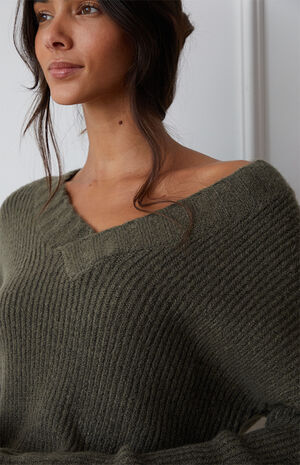 Becca Overlapped V-Neck Sweater image number 2