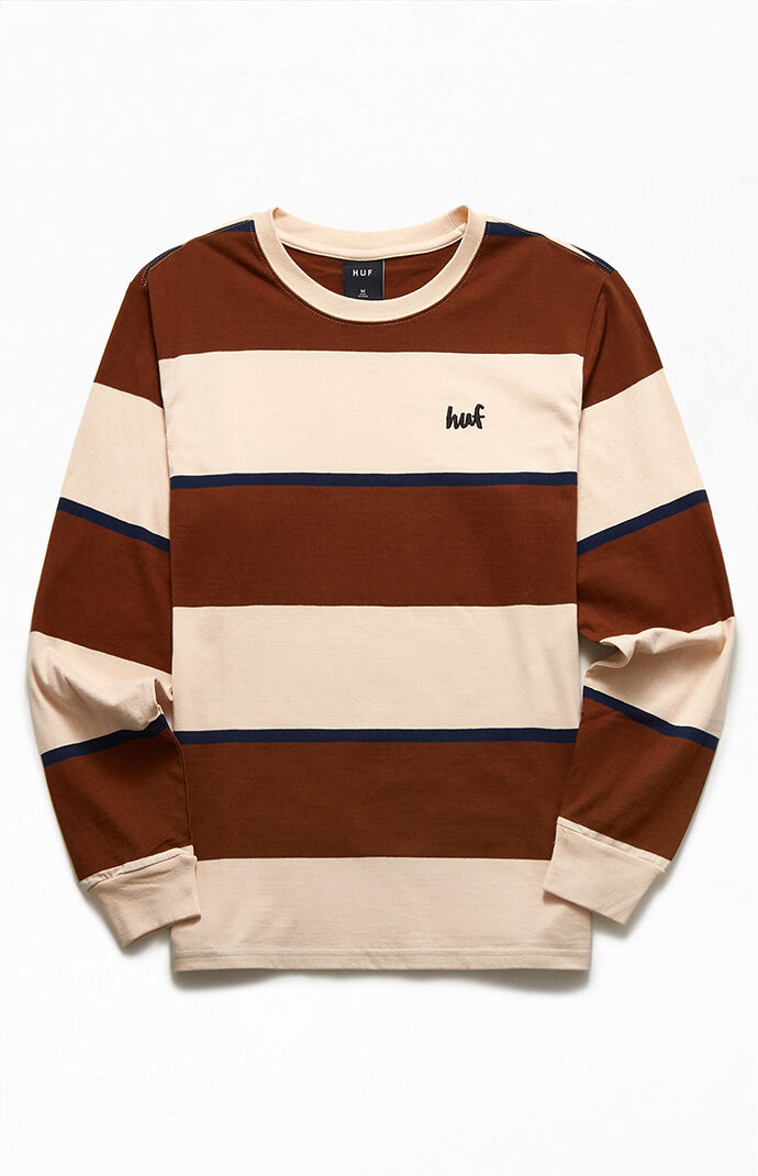 Huf long sleeve striped top