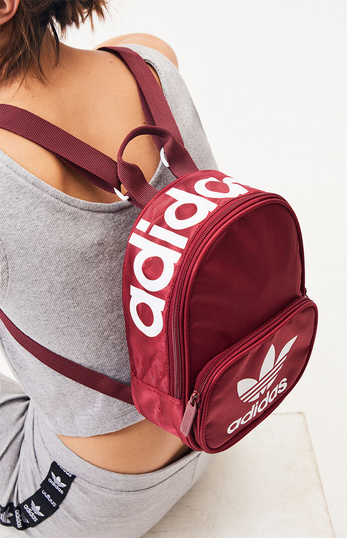 adidas mini backpack burgundy