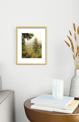Trees Metal Framed Art Print Gold 8" x 10" image number 2