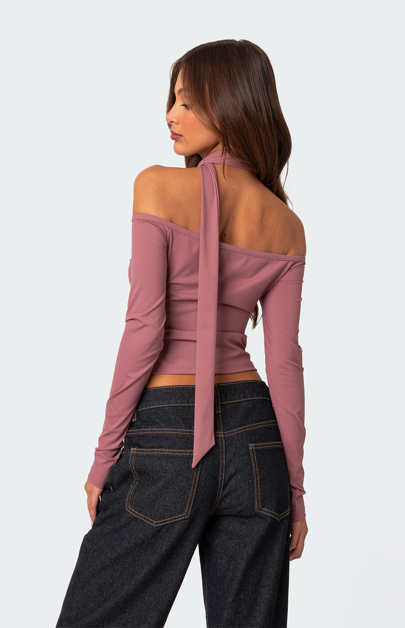Edikted Off Shoulder Two Piece Scarf Top | PacSun