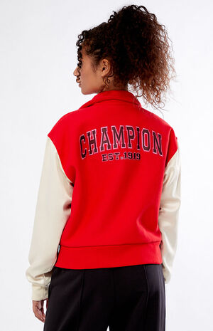 Red Letterman Patch Jacket image number 4